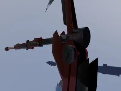 Sci-Fi Scythe Weapon PBR low-poly Free low-poly 3D model