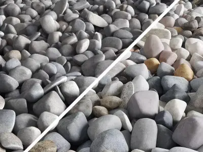 Pebble color road part two 3D model