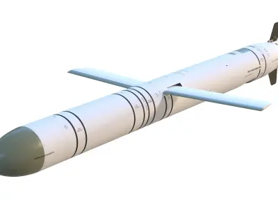 9M727 version of R-500 missile for Iskander-K system 3D model