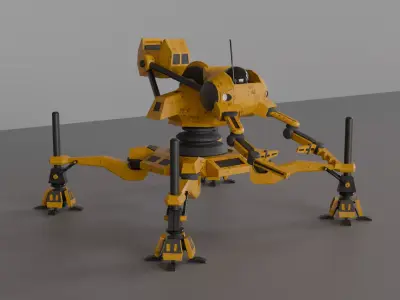 MTM-8 Robotic Loader - Half-Life 1 - Industrial Robot Low-poly 3D model