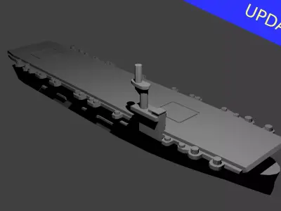 US Casablanca Class Aircraft Carrier 3D print model