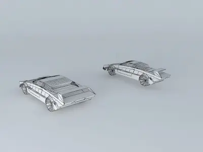 Futuristic sports car 2 Free 3D model