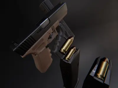 AAA Glock Game Ready PBR Low-poly 3D model