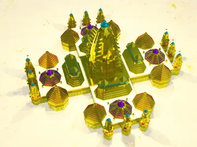  Temple 3D Model 3D model