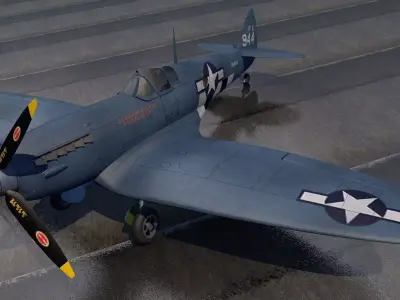 Supermarine Spitfire PRU Mk-11 - USAF 3D model