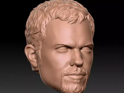 Jayne Cobb Adam Baldwin 2 heads 3D print model