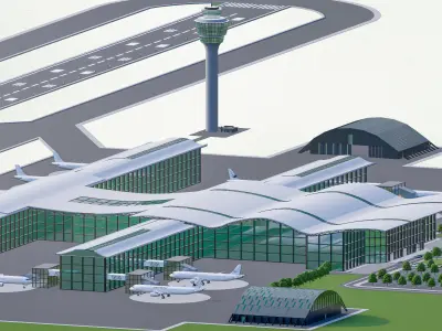 New Mansoura international airport 3D model