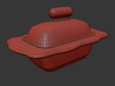 ButterCase spaceship with saucer Free low-poly 3D model