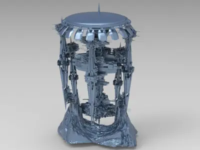 Jelly Fish Sci fi array 6 Low-poly 3D model