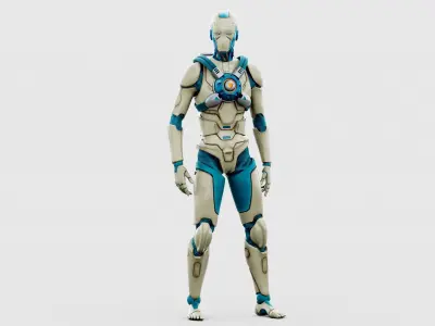 CYBORGTOPIA B-8  Rigged for Unreal Engine - Unity - MIXAMO 3D model