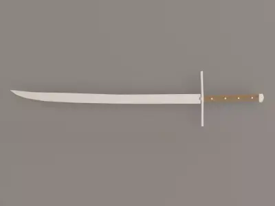 Kriegsmesser samurai sword Free low-poly 3D model