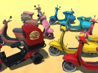 Scooter Models 3D model