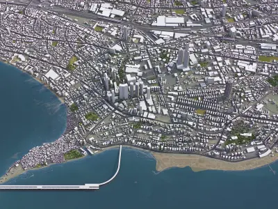 Mumbai - 3D City Model Low-poly 3D model