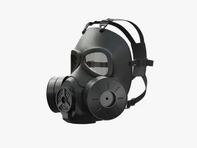 Military Gas Mask PBR Low-poly 3D model