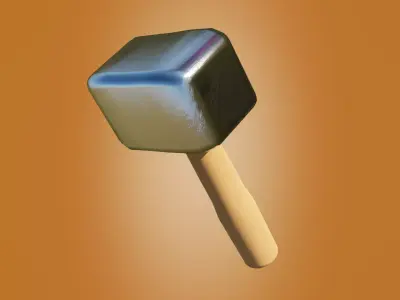 Clash of clans hammer Free low-poly 3D model