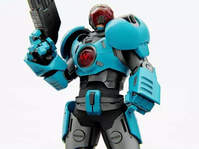 CYBER COP X-3000   RIGGED 3D model