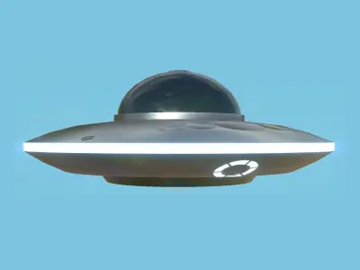 Spaceship UFO B1 - Gray - Alien SciFi Vehicle Low-poly 3D model