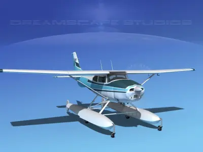 Cessna 182 Skylane Seaplane V11 3D model