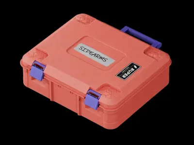 PISTOL CASE PBR RIGGED Low-poly 3D model