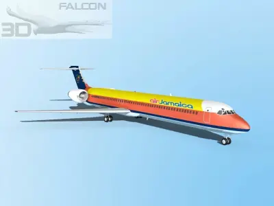 Falcon3D MD-80 Air Jamaica 3D model