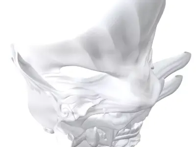 Sci fi Wolf Mask 1 3D model