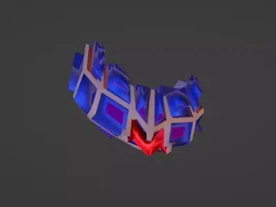 Falcon Spaceship Low-poly 3D model