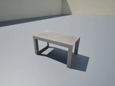 Bench Game Ready Low-poly 3D model