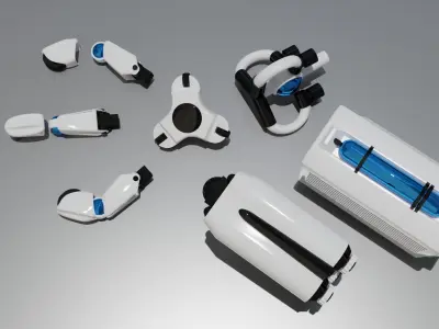 Robot futuristic Free low-poly 3D model