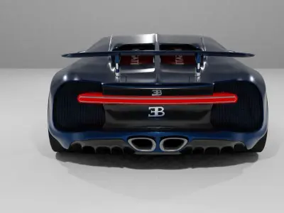 bugatti chiron car model Low-poly 3D model