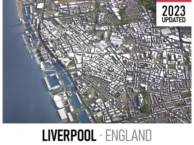 Liverpool - 3D City Model Low-poly 3D model