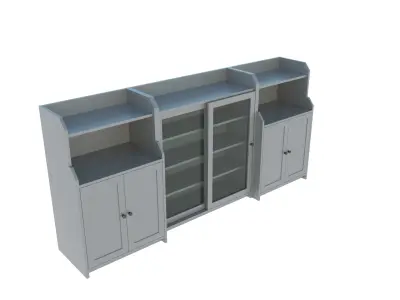HAUGA storage combination 244x46x116 cm grey 357 EUR IKEA 3D model