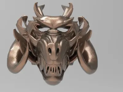 Illuminati Scull mask 2 Party 3D model