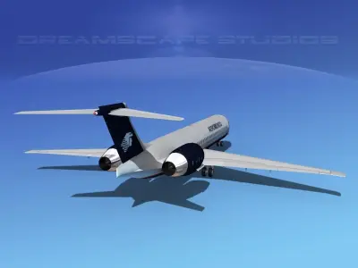 McDonnell Douglas MD-87 Aero Mexico 1 3D model