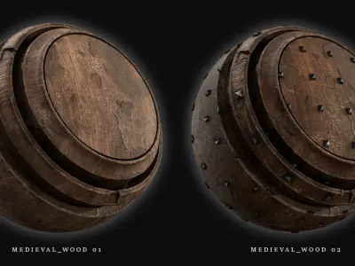MEDIEVAL WOODS and METALS Smart Materials - VOL 01 3D model