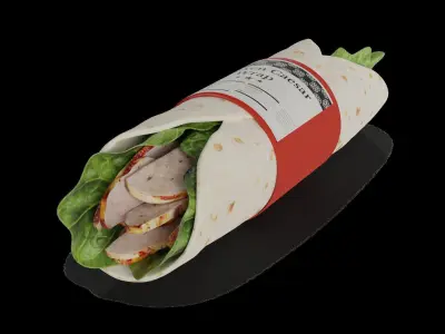 Sandwiches Chicken Caesar Wrap 3D model