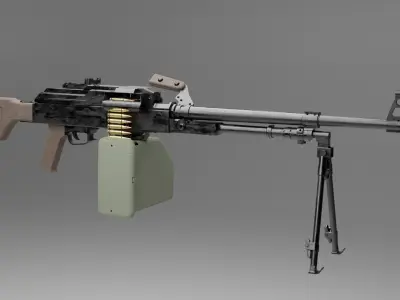 PKM LMG Low-poly 3D model