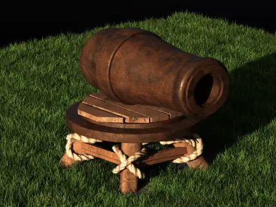 Canon - Clash of Clans Low-poly 3D model
