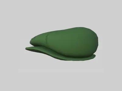Newsboy Hat 06 Green Military - Character Fashion Design Low-poly 3D model