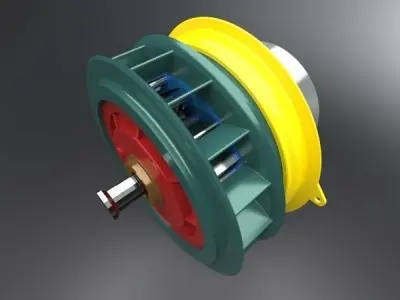 Horizontal Francis Turbine Free 3D model