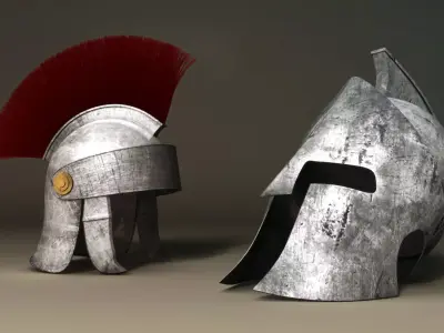 Spartan and Roman Helmet 3D model