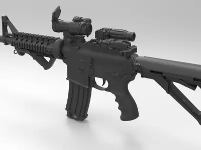M4a1 - High poly rifle 3D model