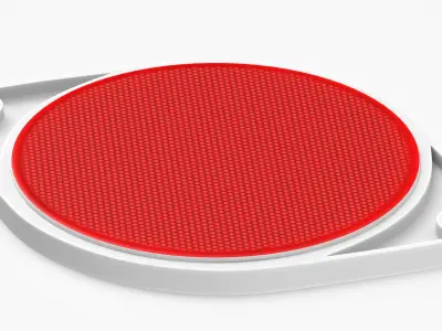 Road Stud Round Reflectors Red 3D model