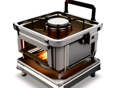 Realistic Portable Camping Stove 3D Model Low-poly 3D model