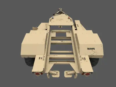 Power Generator Trailer  Low-poly 3D model