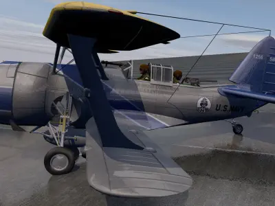Curtiss SBC-4 Helldiver 3D model