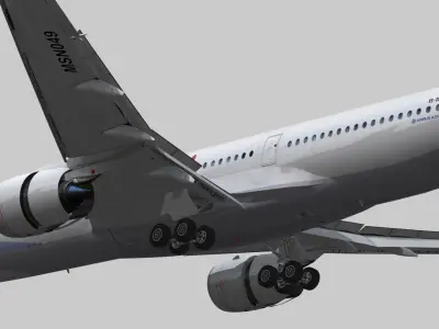Airbus A350-900 XWB China airlines livery Low-poly 3D model