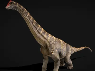Alamosaurus Low-poly 3D model