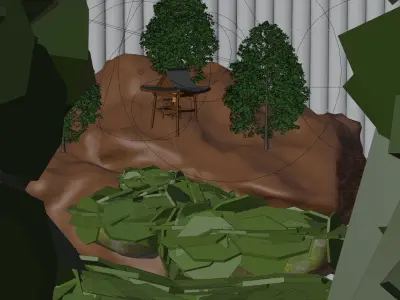 Sacred Temple Scene 3D model