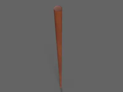 PBR Wushu Stick Wood2 Low-poly 3D model