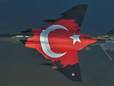 F4 Phantom 2-Turkey -Fully Rigged-High Resolution Textures Low-poly 3D model